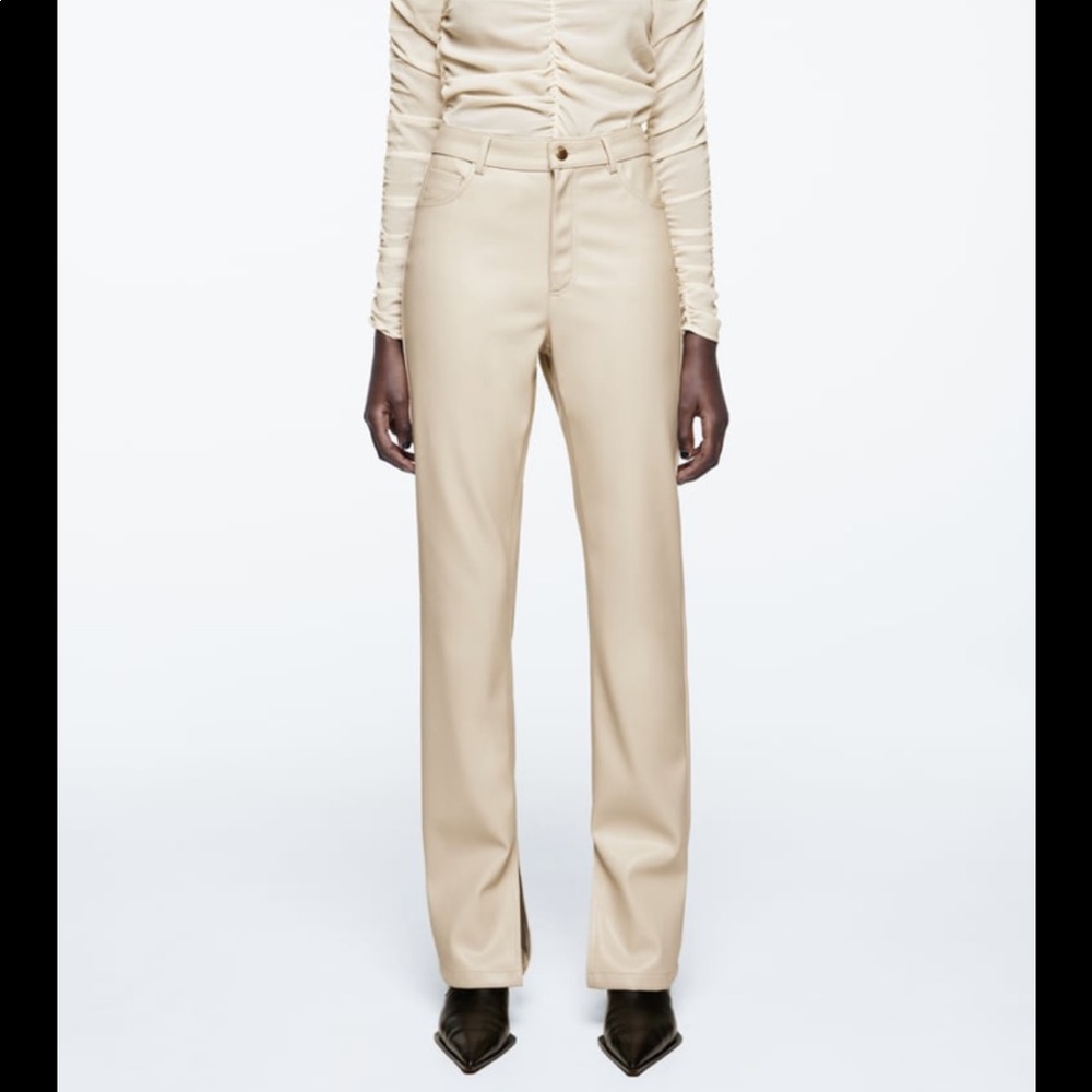 Zara faux leather pant